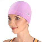 Lycra Swimming Cap, Firesara Swim Cap Anti-Tear Swim Hat Comfortable No-Slip for Men Women Long Short Hair Adult Boys Girls-Pink