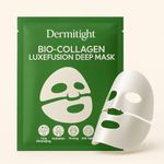 DermiTight Bio Collagen Face Mask | Korean Face Mask Sheet with Hydrogel | Glass Skin Overnight Face Mask Sheets with Collagen, Hyaluronic Acid for Women and Men - Supports Hydration, Anti-Aging, and Pore Minimizing - Pack of 1