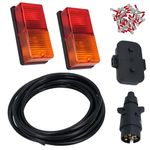 AB Tools Trailer Light Wiring Kit - Medium Lights, Plug, Junction Box, 5m Wire, Terminals