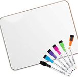 Double Sided Magnetic Dry Erase Lap Board 9x12 with 6 Markers| Dry Erase Board for Kids | Double Sided Dry Erase Board - Small White Board Dry Erase - Portable Whiteboard - Mini Whiteboard