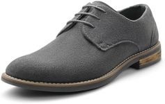 Bruno Marc Men's URBAN-08 Grey Suede Leather Lace Up Oxfords Shoes - 11 M US