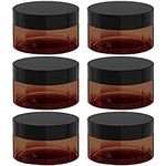 8 oz Amber Plastic Cosmetic Jars Le