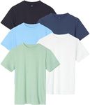 5 Pack: Boys White T Shirt Shirts Big Kids Soccer Girls Plain Athletic Dri Fit Tees Baseball Bulk Activewear Camisas Niaos Tops Short Sleeve Sports Tee Cotton Summer, 4-5