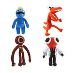 XUANHEMEN Rainbow Friends Plush ,Rainbow Friends Wiki Horror Game Stuffed Doll ,Cute Plush Doll for Kids Friends Thanksgiving Christmas Birthday Gifts. (4PCS)