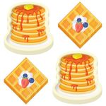 HOME & HOOPLA Breakfast & Brunch Party Eggs & Bacon Paper Dinner Plates and Waffle Lunch Napkins (Serves 16)