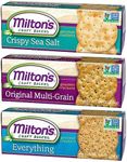 Milton's Craft Bakers Gourmet Crackers Variety Bundle (Multi-Grain, Everything, Crispy Sea Salt) - Non-GMO Project Verified, All Natural Ingredients, Kosher, Healthy Crackers - 8.4 Oz Each, Pack of 3