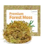 Kapecute 6oz Natural Forest Moss for Potted Plants, Good Orchid Potting Mix, Perfect for Reptile Terrarium Bedding, Indoor and Outdoor Garden Decor