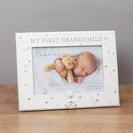 Widdop 6' x 4' - Bambino Resin First Grandchild Photo Frame, White