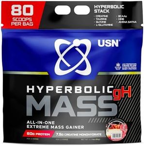 USN Hyperbolic Mass Strawberry 6 kg: All-In-One Mass Gainer Protein Powder, For Fast and Effective Weight Gain