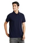 Symbol Premium Men's Cotton Stretch Solid Polo T-Shirt (Regular Fit | Pique Knit) (SYP-S24-PL-02_Navy_3XL)