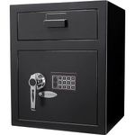 BARSKA AX11930 Large 1.10 Cubic Ft Digital Multi-User Keypad Security Business Depository Drop Safe with Front Load Drop Box for Money, Cash, and Mail