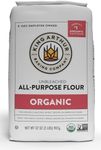 King Arthur, 100% Organic All-Purpose Flour Unbleached, Non-GMO Project Verified, No Preservatives, 2 Pounds (Pack of 12)