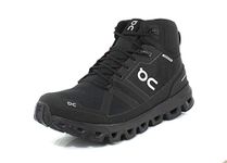 ON Cloudrock Waterproof 1 Men's Running Shoes, All Black, 8