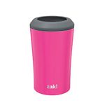 Zak Designs Durable 18/8 Stainless Steel Can Bottle Cooler, BPA Free Vacuum Insulation, Great for Cold Drinks and Parties (12oz, Raspberry)