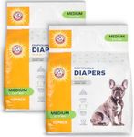 Arm&Hammer for Pets Female Dog Diapers, Size Medium, 24 Count UltraAbsorbent, Adjustable Girl Dog Diapers with Leakproof Protection and Wetness Indicator Arm&Hammer Baking Soda Enhanced,Pack of 2