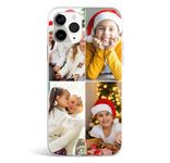 Personalised Photo Phone Case for iPhone 5 / 5s/ SE 2016 Custom Clear TPU Rubber Design Your Own Case with Image, Text - Four Photos Collage