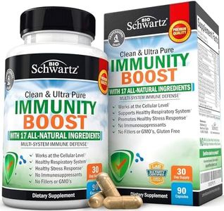 Immune Support Supplement with Vitamin C 1000mg Zinc Elderberry Extract Ginger Root Beta Carotenes, Immunity Boost for Adults, Natural Immune Defense Antioxidant Vitamins by BioSchwartz, 90 Capsules