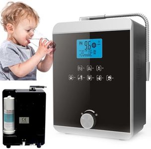 MOXAC Water Ionizer, Alkaline Acid Water Machine,Water Purifier Machine， PH 2.8-11,Up to -800mV ORP, 12000 Liters Per Filter,5 Water Settings,Auto-Cleaning,Intelligent Voice