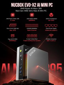 GMKtec EVO-X2 Mini PC – Ryzen, 64GB RAM, 1TB SSD