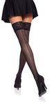 20 Denier Hold Ups Stockings with Back Seam by Romartex, 6 Colours, Sizes S-XL, M, black