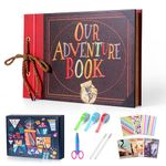 Our Adventure Book Scrapbook 80 Pages,Album Photo Expandable with DIY Accessories Kit,Gift for Christmas Anniver sary Birthday