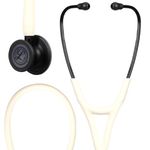 3M Littmann Cardiology IV Diagnostic Stethoscope, 6186C, More Than 2X as Loud*, Weighs Less**, 69 cm (27") Alabaster Satin-Finish Tube for Added Comfort, Flexibility, Cleanability, Black Chestpiece