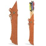 SHARROW Archery Hip Quiver Waist Hanged Arrow Quiver Adjustable LH/RH Arrows Holder Bag Side Quiver for Recurve Bow Traditional Longbow Hunting Shooting (Brown)