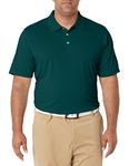Amazon Essentials Men's Regular-Fit Quick-Dry Golf Polo Shirt (Available in Big & Tall), Forest Green, Large