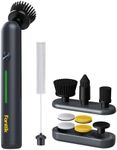 Fanttik G9 Nano Electric Spin Scrubber, Cordless Power Grout Brush, Type-C Fast Charging with LED Power Display, IPX7 Waterproof, 8 Replaceable Heads for Cleaning Grout, Corners, Crevices - Black
