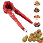 RONFILD Walnut Cracker Opener Tool Multifunction Stainless Steel Tool for Almonds, Brazil Nuts, Hazelnuts, Chestnuts, Pistachios, Sunflower Seeds Portable Nutcracker for Inshell Walnuts, Akhrot, Pista