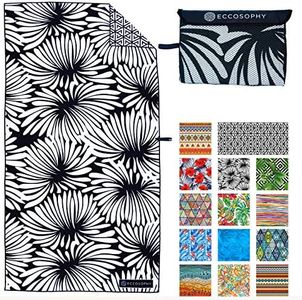 ECCOSOPHY Microfiber Beach Towel -Sand Free Towels are Quick Dry, Light Weight, Super Absorbent-Perfect Pool, Travel, Cruise, Camping Essentials - Oversized Extra Large for Adults (Lovina)