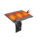 USB Heated Seat Cushion with 3 Temperature Levels, 17.3 x 15.7 inch Electric Heating Pad with Side Pocket, Waterproof, Portable and Foldable Warmer for Home, Office, Stadium and Camping (Grey)