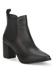 TRUFFLE COLLECTION Women's ST-1064 Black PU Boots - UK 6