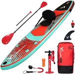 Freein SUP Inflatable Stand Up Paddle Board with Kayak Seat,Paddle Boards for Adults, Accessories sup Pump Adaptor,sup Kayak Paddle（Auqa,10'6"