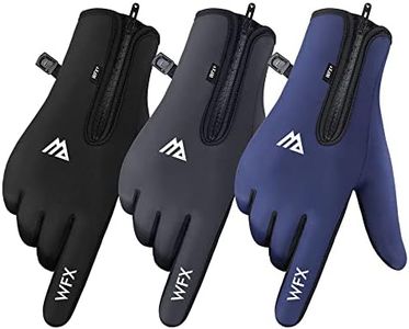 WESTWOOD FOX GEAR WFX Guanti Invernali Touch Screen Guanti Caldi Antiscivolo Guanti da Ciclismo Sportivi Termici Antivento per Uomo e Donna Guanti da Bici per Corsa in Campeggio (Nero, Piccolo)