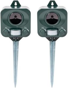 PestBye® Battery Operated Cat Repellent - Ultrasonic Cat Scarer - Set of 2 - BATTERIES INCLUDED