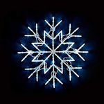 SG Toro Cool White Snowflake Light 50 LED Christmas Window Home Festive Decoration Light 40cm Cable Battery Operated Indoor Use Light Up Xmas New Year Party Fun