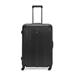 Kenneth Cole REACTION Out of Bounds Lightweight Hardshell 4-Wheel Spinner Luggage, Charcoal, 28-Inch Checked