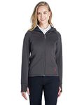 Spyder Ladies' Hayer Full-Zip Hooded Fleece Jacket L Polar/RED