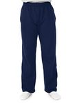 Fruit of the Loom Men's Sofspun Fleece Open Bottom Sweatpants, Navy, Large