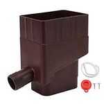 Rainwater Collection System with 48 Inch Hose Rain Barrel Diverter Connector Kit for Diverting Water, Fits 2 X 3 Inch Standard Downspout(Brown)