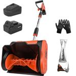 MAXLANDER Cordless Snow Shovel, 20V 11-Inch Electric Battery Snow Blower with Adjustable Handle (4.0Ah Battery, Charger and Cover Included)