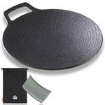 JHQ Multi-Griddle Iron Plate, Genuine Product, 7.5 inches (19 cm), Compatible with Gas, Bonfire, Direct Fire, Handle Cover, Storage Bag Included, Lightweight, No Seasoning Required, Outdoor Camping,