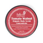 Rustic Art Tomato Walnut Body Scrub Organic Concentrate | For Glowing Skin | Removes Tan & Dead Skin | Foaming Scrub (100g)