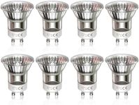 Bonlux 50W GU10 Halogen Light Bulb Dimmable MR11 GU10 Spot Light AC 220-240V Flicker-Free Warm White 2700K Reflector Ceiling Light for Bedroom, Kitchen, Bathroom, Living Room, Pack of 8