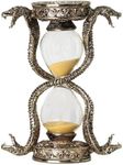 XinzhirunMythical Fantasy Snake Sandglass Sand Timer, Gothic Decorative Statue - Unique Vintage Classic Hourglass Timer, Desk Home Decor Gift, 6-inch, 15 Minutes (Snake)