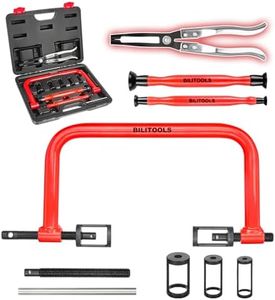 BILITOOLS 13pcs Valve Spring Compressor Tools with Straight Valve Stem Seal Plier, Valve Lapping/Grinding Tool