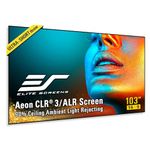 Elite Screens Aeon CLR 3 Series, 103-inch 16:9 Edge Free Ambient Light Rejecting Fixed Frame Projector Screen, Ceiling Light Rejecting Projection Material for Short/Ultra Short Throw UST, AR103H-CLR3