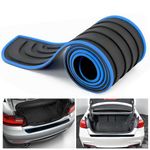 Car Rear Bumper Protector,Universal Rear Bumper Guard Protector for Car,Anti-scratch Rubber Rear Bumper Protector Cover,bumper protector strip for Car Pickup Truck SUV (Blue 36" X2.7")