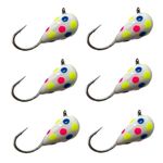 Reaction Tackle Tungsten Ice Jigs - 5mm - Wonder Glow Spots